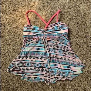 Girls colorful swimming suit top